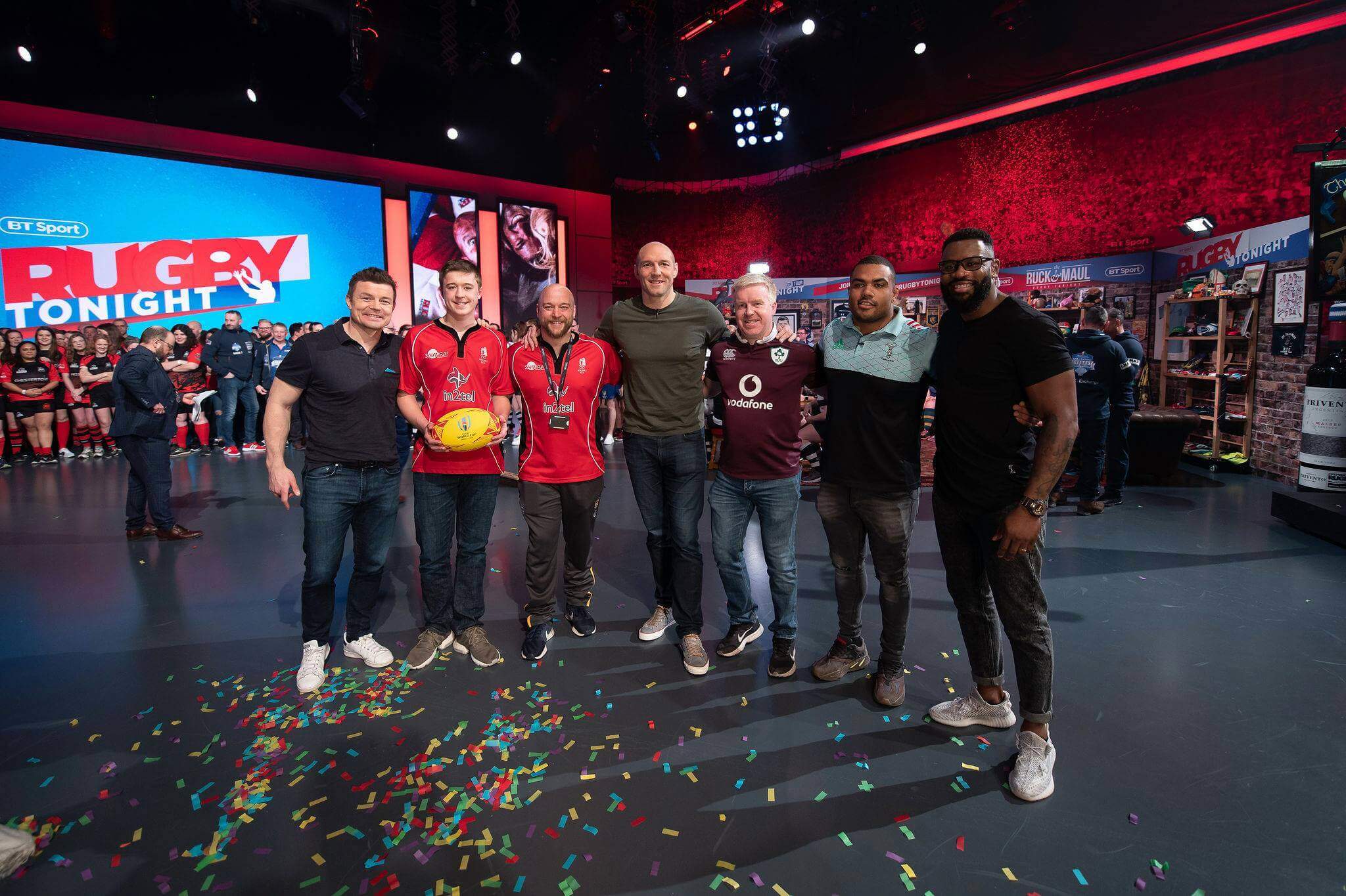 Rhys Jones meets Rugby Tonight Crew rhys-jones-dhl-rugby-world-cup-competition-with-rugby-tonight-cast