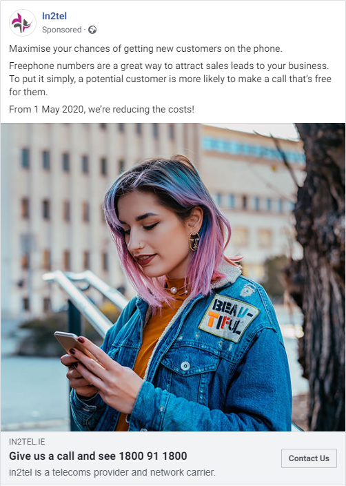 in2tel facebook ad in2tel-facebook-ad-freephone