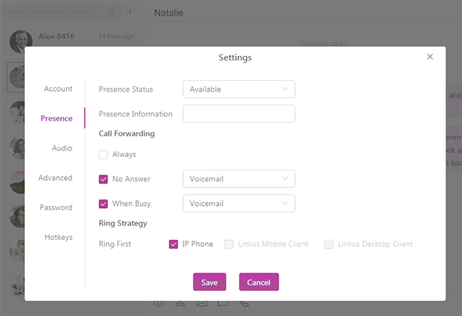 in2pbx call settings in2pbx-call-settings